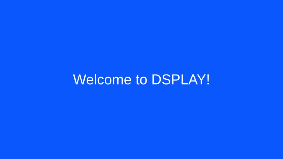 The welcome card running in the browser