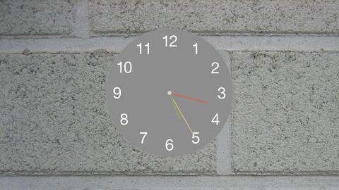 Captura de tela do template Analog Clock