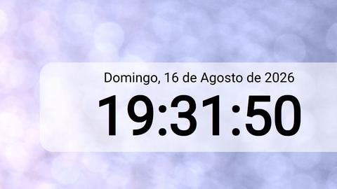 Captura de tela do template Digital Clock