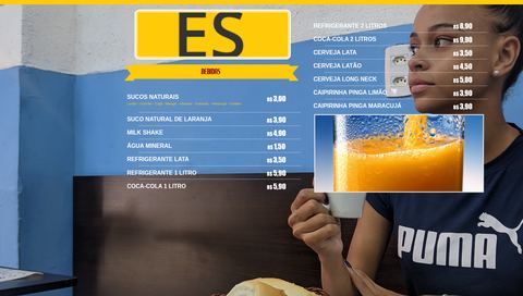 Screenshot of the Menu Board