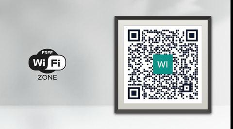 Captura de tela do template Wi-Fi QR Code